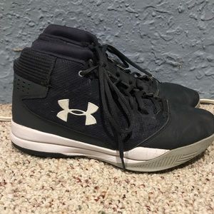 Under Armour mens gray high tops size 8.5.